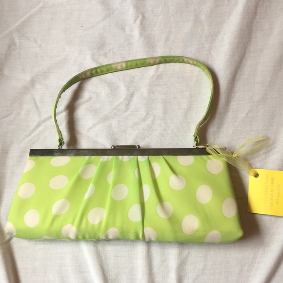 Jessica McClintock Handbags - Jessica McClintock Polka Dot Clutch